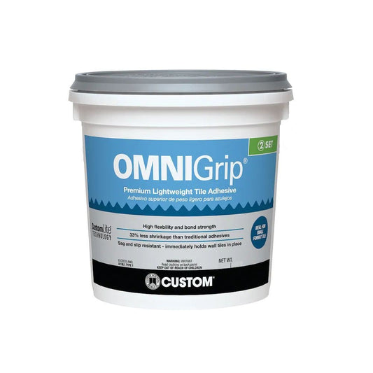 Custom Building Products - Omnigrip Premium Lightweight Tile Adhesive (White) - 946 mL (1 US qt)