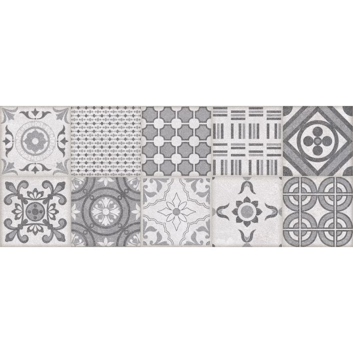 OLYMPIA TILE + STONE - Genesis Series - Glazed Wall Tile - Grey Decor - 8" x 20"