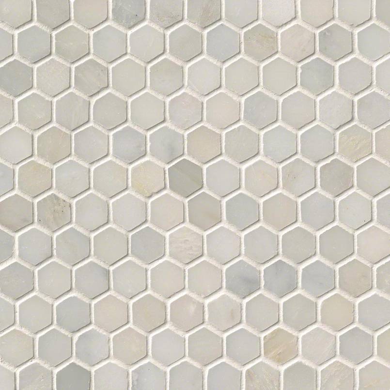 MSI - Greecian White 1 Hexagon Mosaic - Tile - MISC.