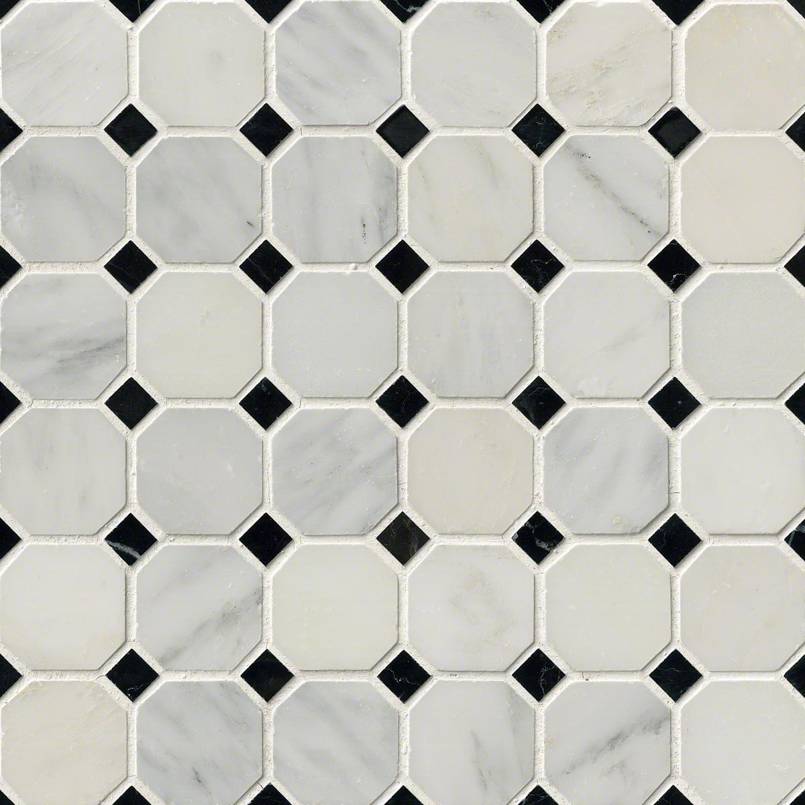 MSI - Greecian White 2 Octagon Mosaic - Tile - 2" x 2"