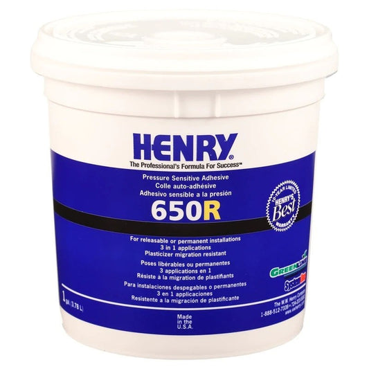 Henry - 650-R Releasable Bond Pressure Sensitive Adhesive - 3.78 L (1 US gal)