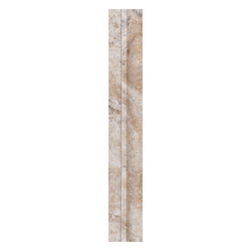 OLYMPIA TILE + STONE - Travertine Series - Tile - Latte Chair Rail - 2" x 12"