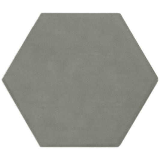 OLYMPIA TILE + STONE - Oxford Series - Glazed Wall Tile - Light Grey Hexagon - Hexagon