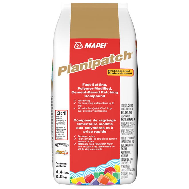Mapei - Planipatch Fast-Setting Polymer-Modified Cement-Based Patching Compound - 4.4 lb (2.0 kg) Bag
