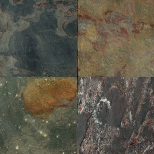 OLYMPIA TILE + STONE - Slate Series - Tile - Multicolour Other Sizes - 8" x 8"