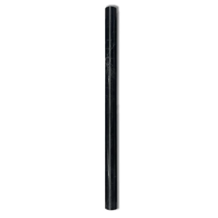 OLYMPIA TILE + STONE - Marble Series - Tile - Pencil Rail Nero - 1" x 12"