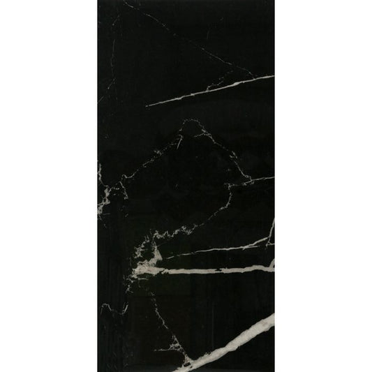 OLYMPIA TILE + STONE - Eterna Series - Porcelain Tile - Nero Marquina - 24" x 48"