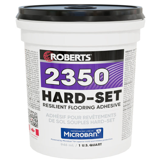 Roberts - 2350 Hard-Set Resilient Flooring Adhesive - 946 mL (1 US qt)