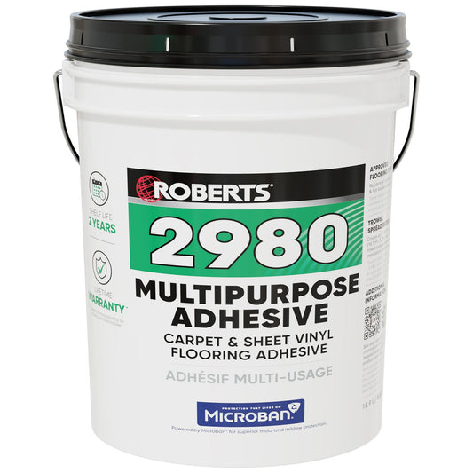 Roberts - 2980 Multipurpose Carpet and Sheet Vinyl Adhesive - 18.9 L (5 US gal)