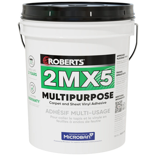 Roberts - 2MX5 Multipurpose Carpet and Sheet Vinyl Adhesive - 18.9 L (5 US gal)