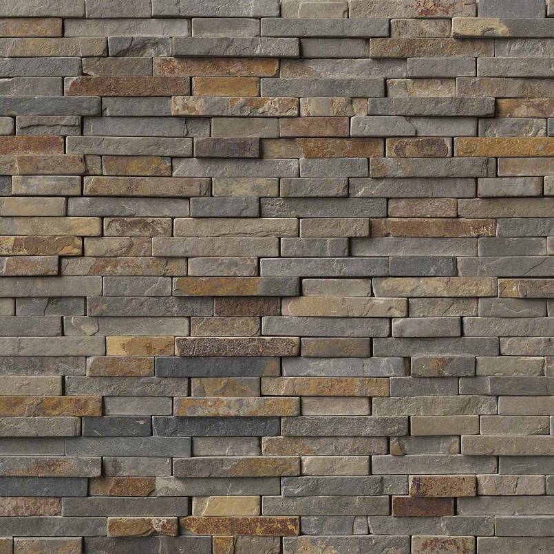 MSI - Slate Tile - California Gold Slate - Rustique 3D Interlocking Tile
