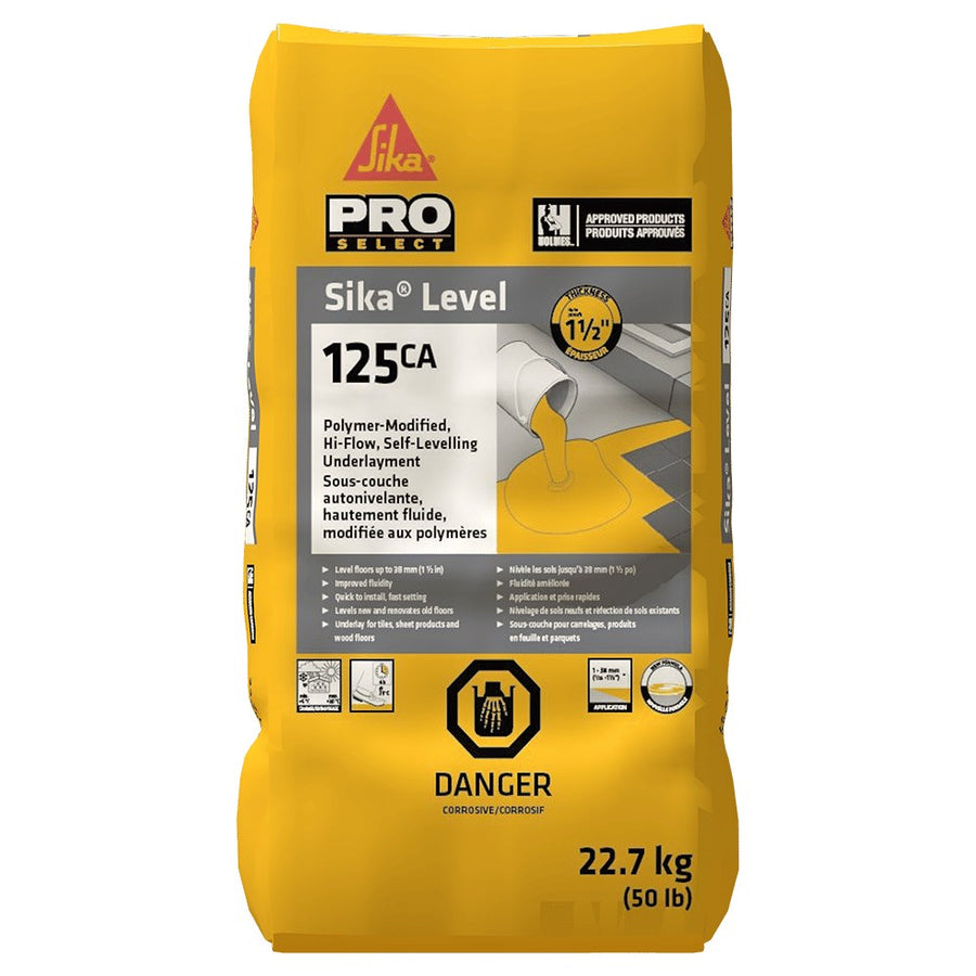 Sika - Level-125 Polymer-Modified Hi-Flow Self-Leveling Underlayment - 22.7 kg Bag