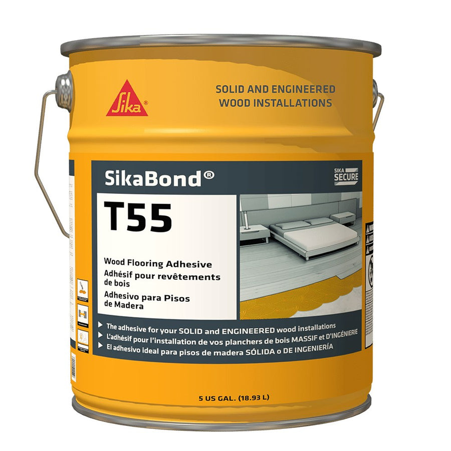 Sika - Sikabond T55 Polyurethane Adhesive for Wood Flooring - 18.9 L (5 US gal)