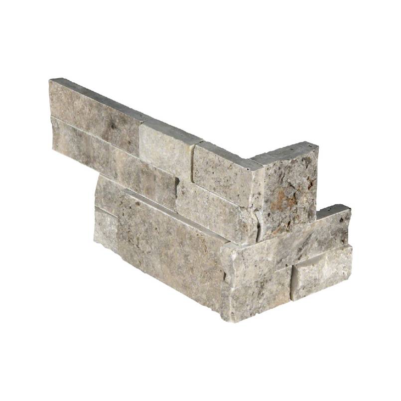 MSI - RockMount™ Stacked Stone Panels - Silver Travertine Corner - 6" x 18"