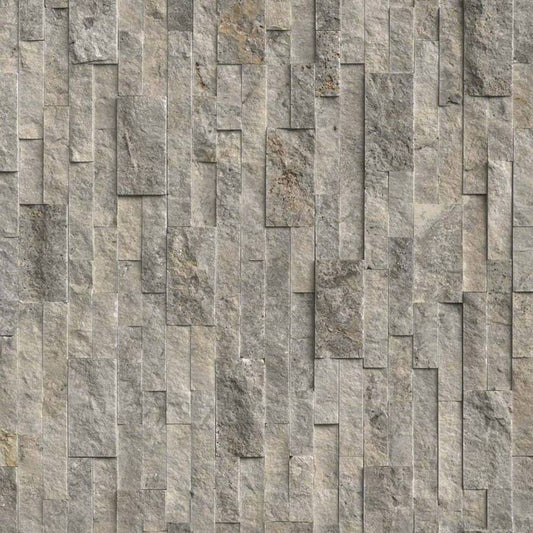 MSI - RockMount™ Stacked Stone Panels - Silver Travertine - 6" x 24"