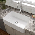 MSI - Fireclay Sinks - Fireclay Farmhouse Single Bowl Sink 3020 - White