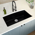 MSI - Stainless Steel Sinks - Single Bowl Sink 3219 - Black Quartz