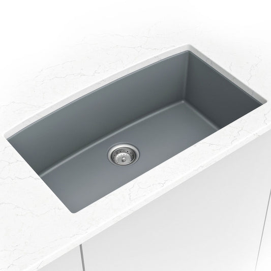 MSI - Stainless Steel Sinks - Single Bowl Sink 3219 - Grey Quartz