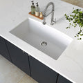 MSI - Stainless Steel Sinks - Single Bowl Sink 3219 - White Quartz