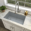 MSI - Stainless Steel Sinks - Single Bowl Sink 3119 - Grey Quartz