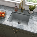 MSI - Stainless Steel Sinks - Single Bowl Sink 2418 - Grey Quartz