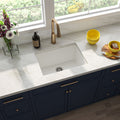 MSI - Stainless Steel Sinks - Single Bowl Sink 2418 - White Quartz