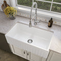 MSI - Fireclay Sinks - Fireclay Farmhouse Single Bowl Sink 3318 - White