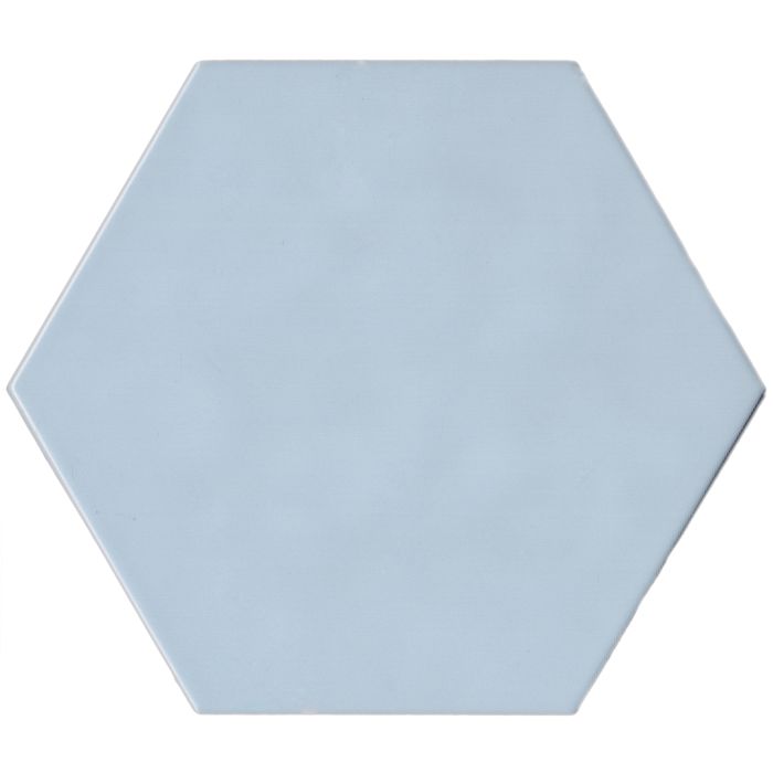 OLYMPIA TILE + STONE - Oxford Series - Porcelain Tile - Sky Blue Hexagon - Hexagon