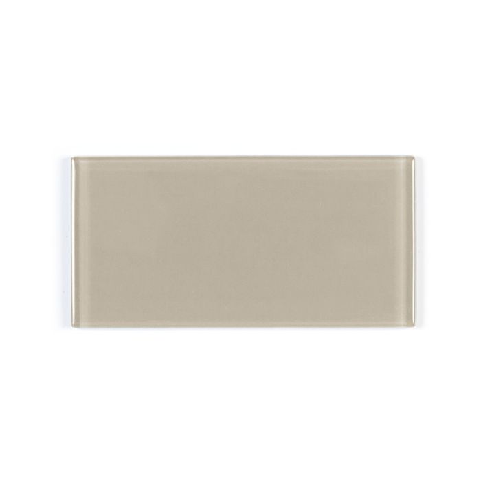 OLYMPIA TILE + STONE - 3D - Glass Tile - D Taupe Wet - 3" x 6"