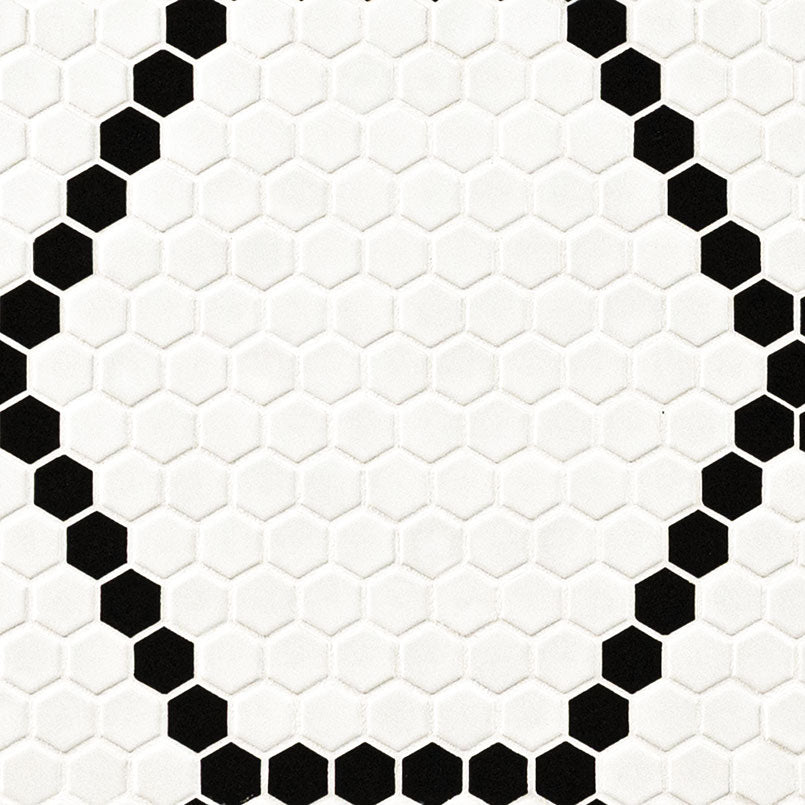MSI - Domino Collection - White And Black Hive Pattern Matte - 1"