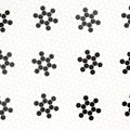 MSI - Domino Collection - White And Black Mod Petal Pattern Matte - 1"