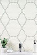 MSI - Domino Collection - White And Gray Hive Pattern Matte - 1"
