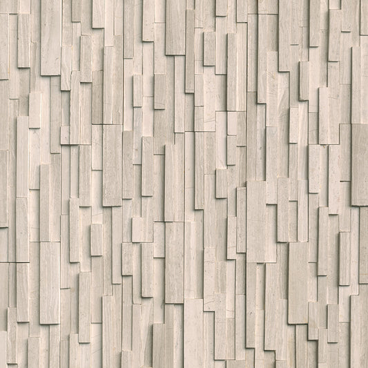 MSI - RockMount™ Stacked Stone Panels Collection - White Oak 3D Honed Panel - 6" x 24"