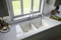 MSI - Stainless Steel Sinks - Double Bowl Sink 50/50-3219 - White Quartz