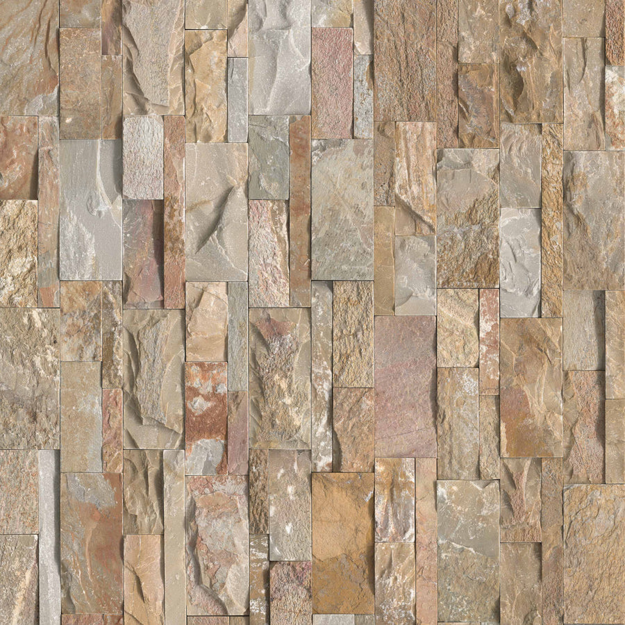 MSI - XL RockMount™ Stacked Stone Panels - Golden White - 9" x 24"