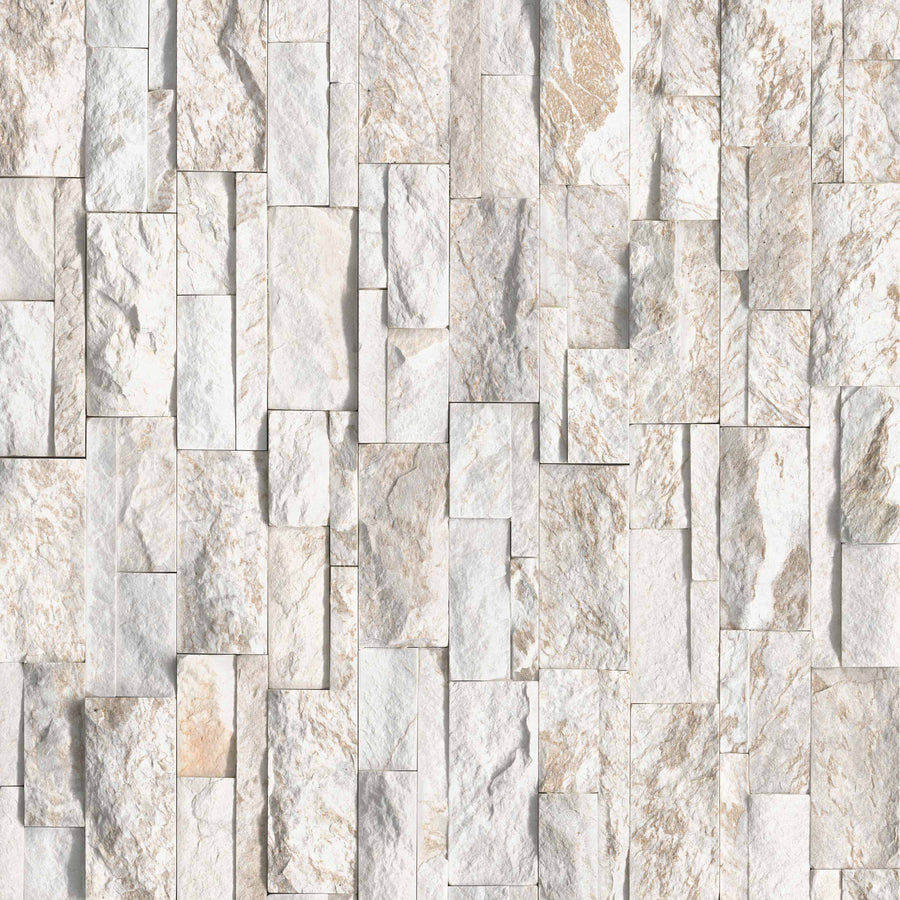 MSI - XL RockMount™ Stacked Stone Panels - Royal White - 9" x 24"