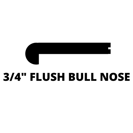 3/4" Flush Bull Nose - Engineered Hardwood - White Oak - Per Lineal Ft