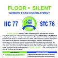Floor Silent Memory Foam -  Acoustical Underlay (WoM)